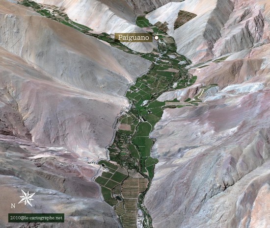 Image Satellite : La vallée de l'Elqui