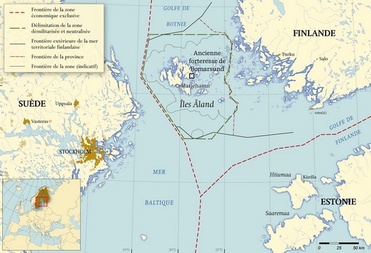 Carte - Finlande, les Îles Åland