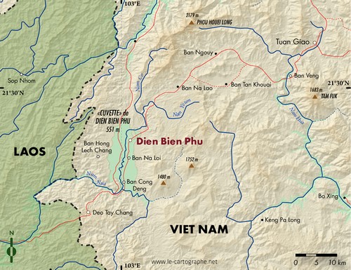 Carte - Région de Ðiện Biên Phủ