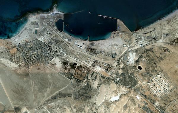 Image satellite : Terminal pétrolier de Marsa el-Brega