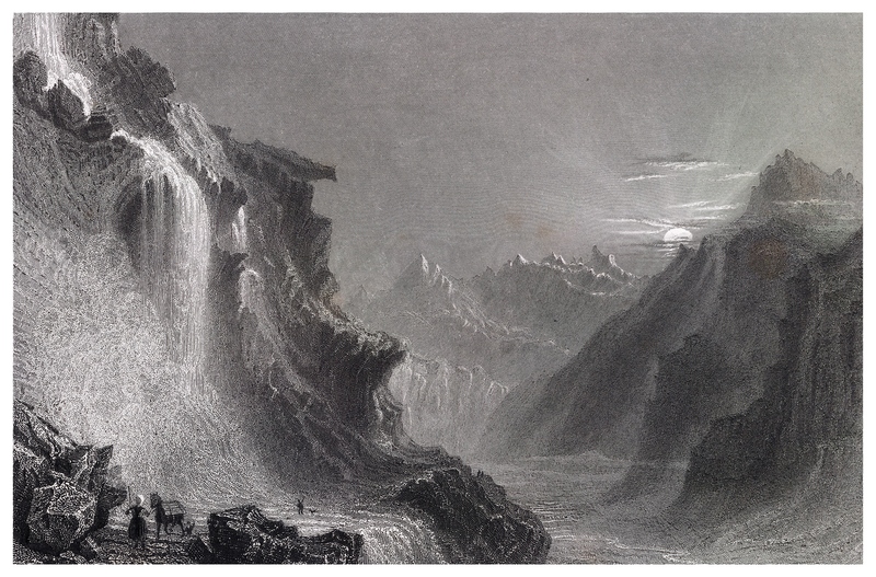 William Bartlett - la cascade de Dormillouse (Freissinières)