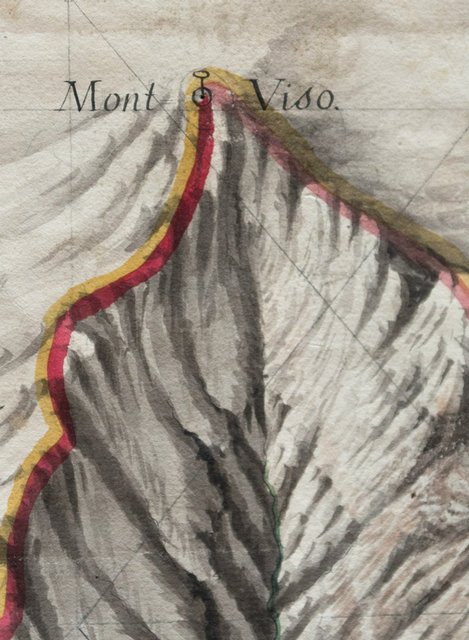 Le Mont Viso, carte de Bourcet