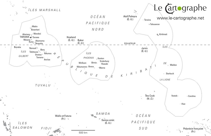 Carte des Kiribati