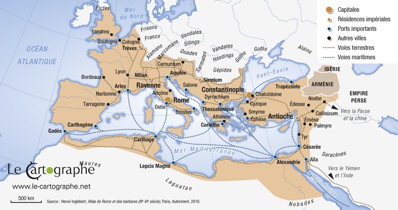 L'empire romain et les nouvelles capitales impériales au IVe siècle
