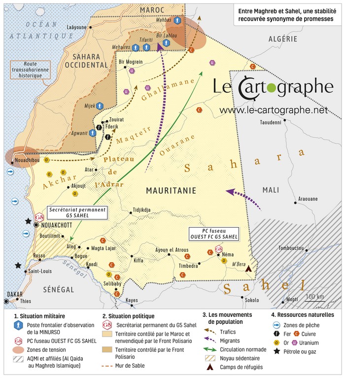  Carte : Mauritanie, entre Maghreb et Sahel, une stabilité recouvrée synonyme de promesses