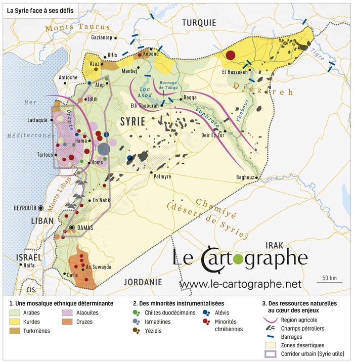 Carte : La Syrie face à ses défis