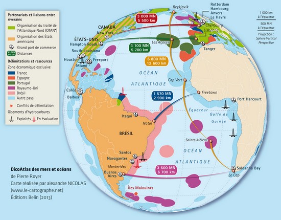 Carte : L'océan atlantique