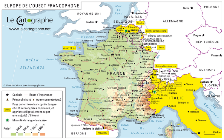 L'Europe de l'Ouest francophone
