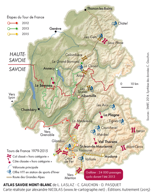Carte : Les Savoie en vélo