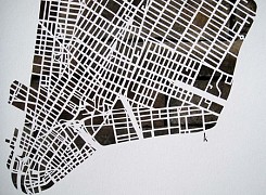 Les "City Map Cuts" de Karen O’Leary